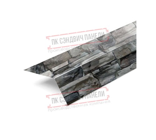 Планка карнизная 100х69х2000 ECOSTEEL-БелыйКамень-0.5