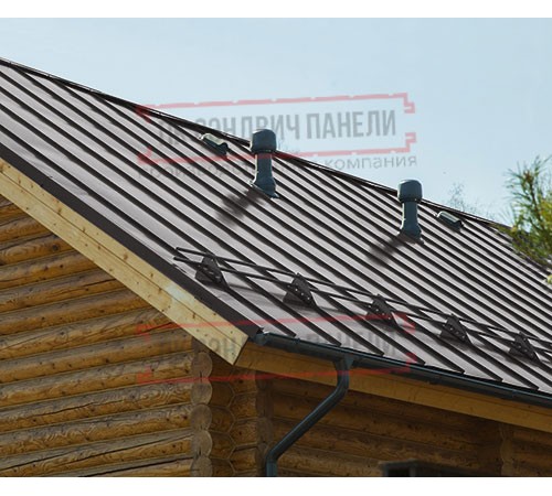Фальц двойной стоячий Line 0,5 GreenCoat PuRALBT RR32 темно-коричневый с пленкой на замках