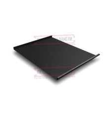 Фальц двойной стоячий 0,5 Satin Мatt RAL9005 черный с пленкой на замках