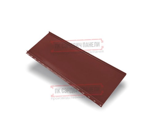 Кликфальц mini 0,5 Satin RAL3009 оксидно-красный с пленкой на замках