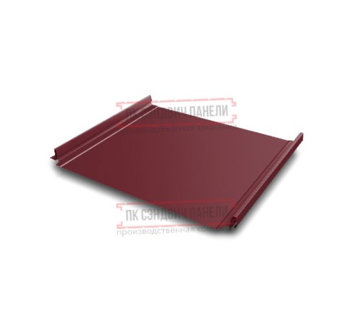 Кликфальц Pro 0,5 Velur RAL3005 красное вино с пленкой на замках
