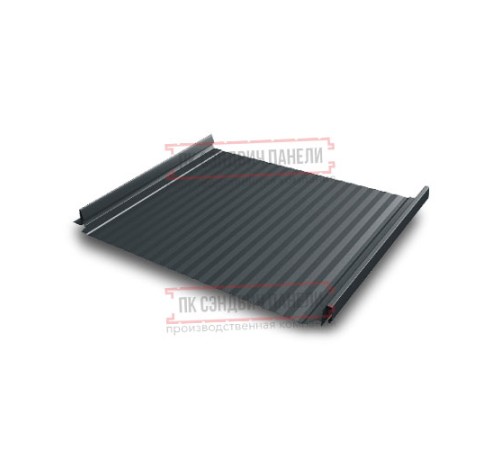 Кликфальц Pro Gofr 0,5 Satin RAL7016 антрацитово-серый с пленкой на замках