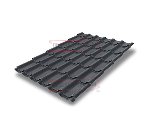 Металлочерепица классик плюс RAL7024 Quarzit lite-0.5