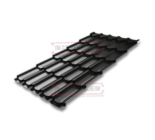 Металлочерепица Квинта плюс RAL9005 Drap-0.45