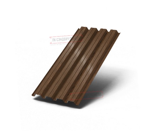 Профилированный лист Н60-845, ECOSTEEL-МореныйДуб-0.5