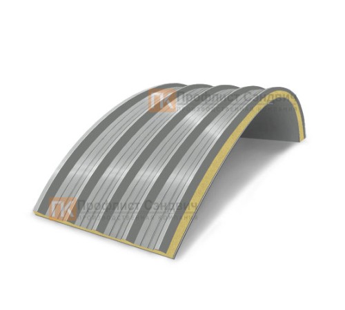 Сэндвич-панели арочные с пенополиуретаном, ширина 1000 мм, толщина 60 мм, 0.5/0.5, RAL9006
