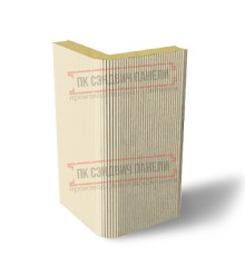 Угловая сэндвич-панель вертикальная из пенополиизоцианурата, 0.5/0.5, ширина 1000 мм, толщина 40 мм, RAL1015