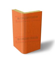 Угловая сэндвич-панель вертикальная из пенополиизоцианурата, 0.5/0.5, ширина 1000 мм, толщина 40 мм, RAL2004