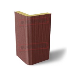 Угловая сэндвич-панель вертикальная из пенополиизоцианурата, 0.5/0.5, ширина 1000 мм, толщина 30 мм, RAL3009