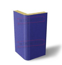 Угловая сэндвич-панель вертикальная из пенополиизоцианурата, 0.5/0.5, ширина 1200 мм, толщина 40 мм, RAL5002