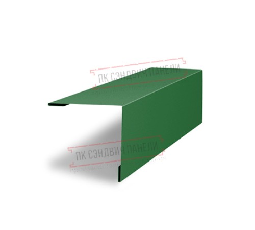 Планка завершающая 50х50 жалюзи Milan 0,45 PE с пленкой RAL 6002 лиственно-зеленый
