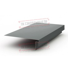 Планка карнизного свеса сложная 250х50х2000 ПЭ-7005-0.45