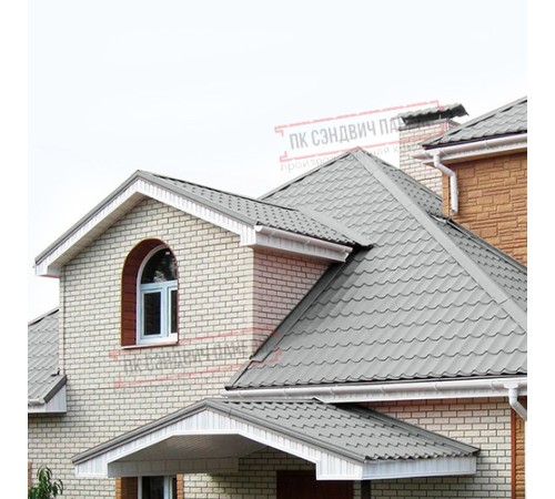 Планка примыкания нижняя 250х122х2000 Norman ПЭ-9006-0.5