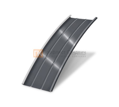 Продольно гнутый фальц профилированный 0,5 RAL 7024 Velur20