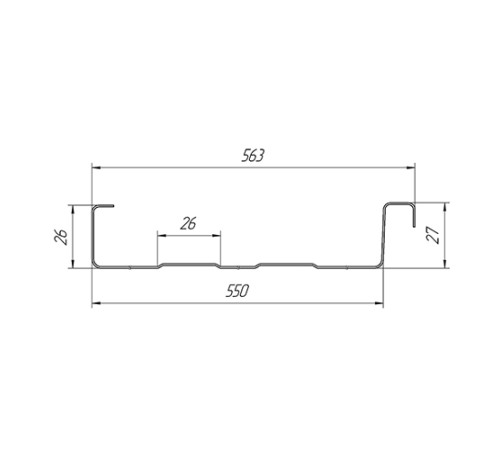 Продольно гнутый фальц профилированный 0,5 RAL 8017 Quarzit