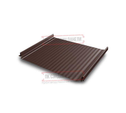 Кликфальц Pro Gofr 0,5 PurLite Matt RAL8017 шоколад