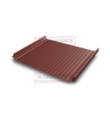 Кликфальц Pro Gofr 0,5 Velur RAL3009 оксидно-красный с пленкой на замках