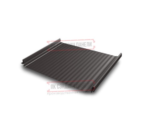 Кликфальц Pro Gofr 0,5 PurLite Matt RR32 темно-коричневый с пленкой на замках