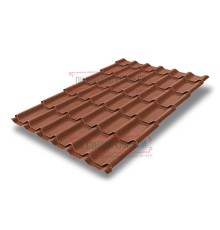 Металлочерепица классик плюс RAL8004 Drap-0.45