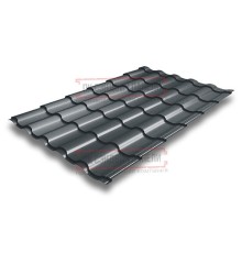 Металлочерепица Кредо RAL7016 Velur-0,5