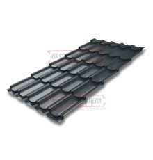 Металлочерепица Квинта плюс RAL7016 Satin-0.5
