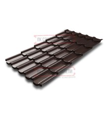 Металлочерепица Квинта плюс 3D RAL8017 Quarzit lite-0,5