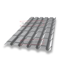 Металлочерепица Квадро профи RAL7004 Полиэстер-0,45