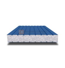 Сэндвич панели без замков с пенополистиролом, ширина 1000 мм, толщина 120 мм, 0.5/0.5, RAL5005