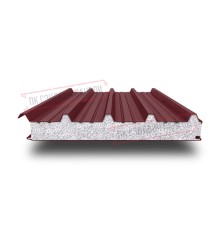 Сэндвич панели кровельные с пенополистиролом, ширина 1200 мм, толщина 50 мм, 0.5/0.5, RAL3005