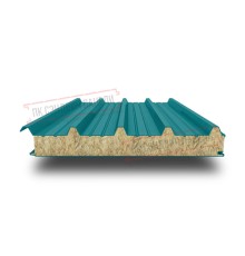 Сэндвич панели кровельные с минеральной ватой, ширина 1200 мм, толщина 30 мм, 0.5/0.5, RAL5021