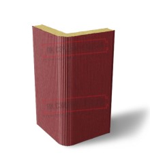 Угловая сэндвич-панель вертикальная из пенополиизоцианурата, 0.5/0.5, ширина 1000 мм, толщина 10 мм, RAL3011