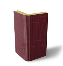 Угловая сэндвич-панель вертикальная из пенополиизоцианурата, 0.5/0.5, ширина 1200 мм, толщина 30 мм, RAL3005