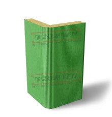 Угловая сэндвич-панель вертикальная из пенополиуретана, 0.5/0.5, ширина 1200 мм, толщина 10 мм, RAL6018