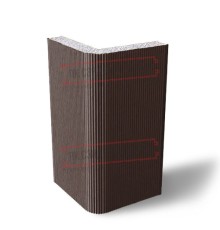 Угловая сэндвич-панель вертикальная из пенополистирола, 0.5/0.5, ширина 1200 мм, толщина 50 мм, RAL8017