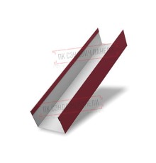 Крышка 30х15 жалюзи Texas 0,7 PE с пленкой RAL 3005 красное вино