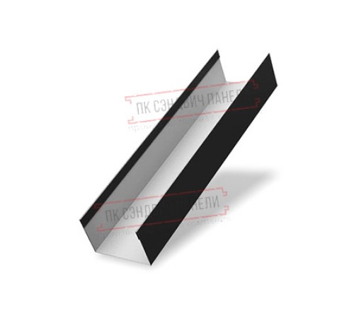 Крышка 45х20 жалюзи Texas 0,5 PurLite Мatt RAL 9005 черный