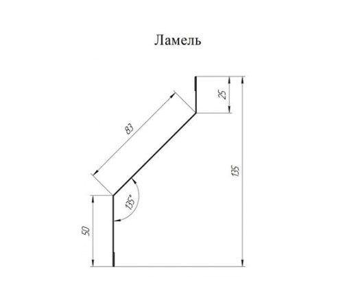 Ламель жалюзи Milan 0,45 Drap RAL 9005 черный