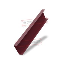 Декоративная накладка на столб жалюзи Milan,Tokyo 0,5 Satin с пленкой RAL 3005 красное вино