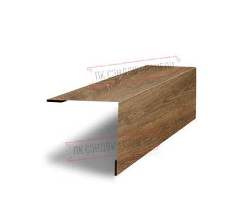 Планка завершающая 50х50 жалюзи Milan 0,45 Print-double Elite Antique Wood