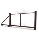 Ворота откатные Жалюзи к кирпичному столбу 1,68х3,5 RAL 8017