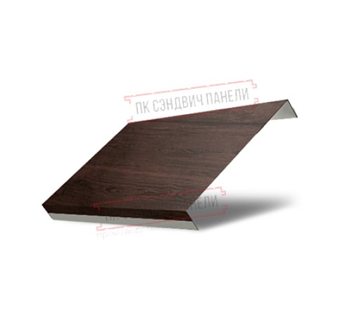 Ламель обратная 150 жалюзи Texas 0,45 Print Elite Choco Wood